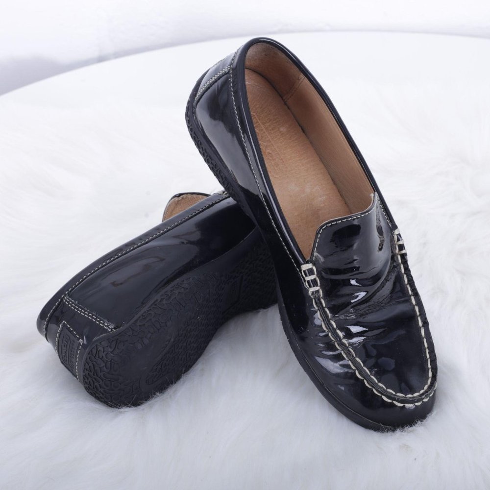 Coach Odette Black Patent Leather Loafer Gem